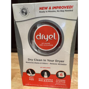 Dryel At-Home Dry Cleaner Kit with Stain Pen, Odor & Wrinkle Releaser Spray, and